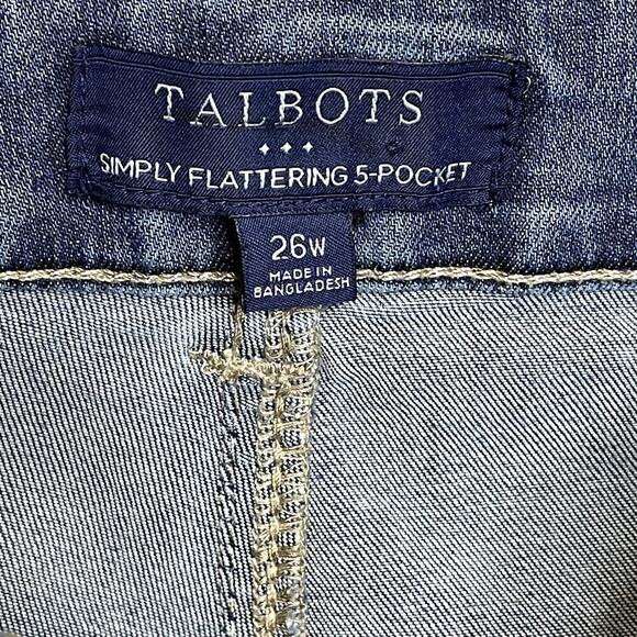TALBOTS Simply Flattering 5 Pocket Womens Plus Size Ankle Length Jeans Size 26W - Picture 3 of 9